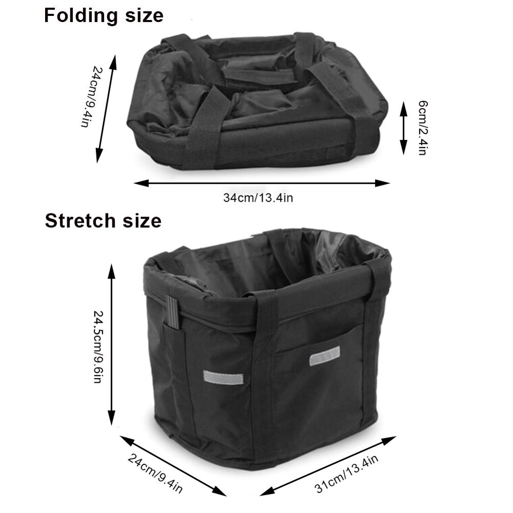 Bicycle Front Basket Removable Waterproof Bike Handlebar Basket Pet Carrier Frame Bag Cycle Biking Front Baggage