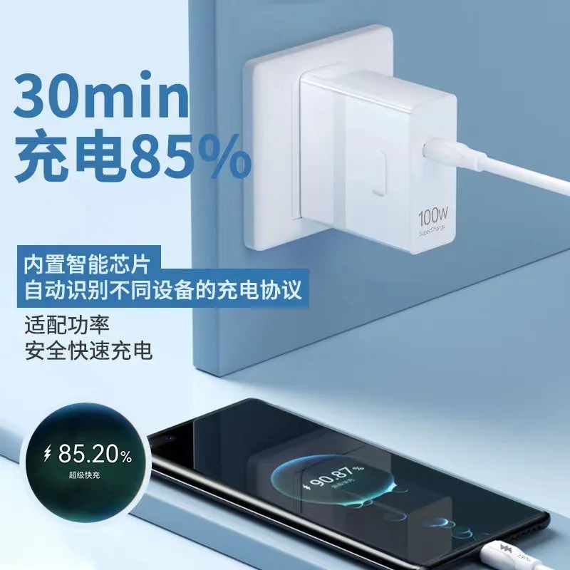 Original 100W HUAWEI SupeCharge EU US Plug 6A Quick USB Type C CableFor HUAWEI Mate X3 50E 40 P60 P50 Nova 10 9 8 Pro SE Tablet