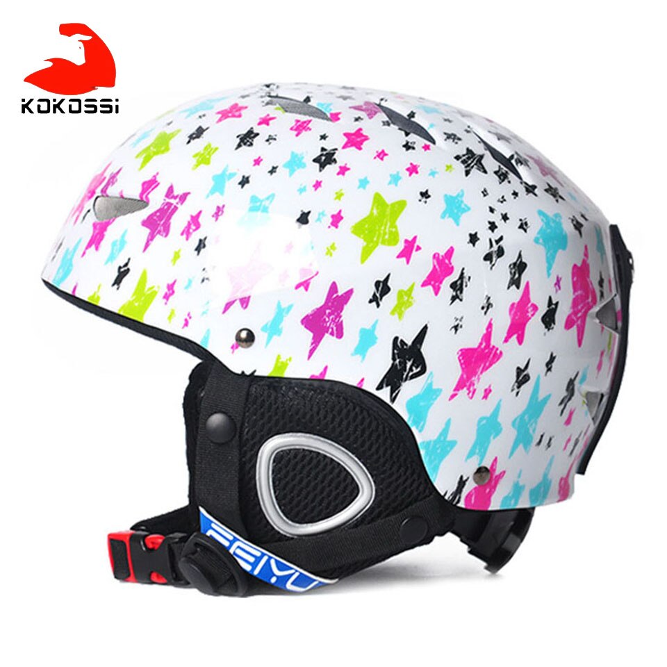 Kokossi Kinderen Hoge Ski Snowboard Fietshelm Outdoor Fitness Sport Winter Warm Houden Veiligheid Hoofdbescherming: White / M