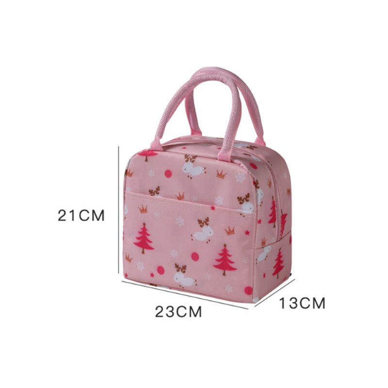 1PCs Frische Kühler Taschen Wasserdichte Nylon Tragbare Zipper Thermische Oxford Mittagessen Taschen Für Frauen Bequem Mittagessen Box Tote Lebensmittel taschen