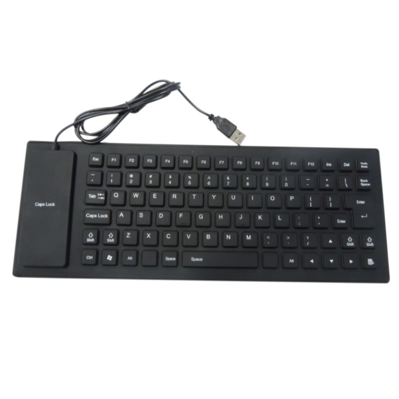 Portable USB Keyboard Flexible Water Resistant Soft Silicone Gaming keyboard for Tablet Computer Laptop PC