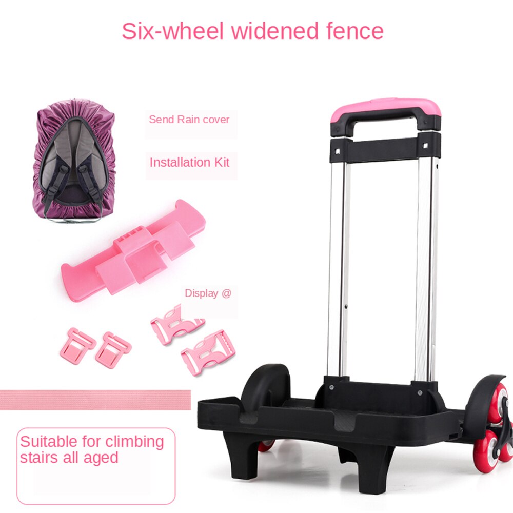 B-LIFE Folding School Bag Trolley Dolly Cart Student Backpack with Rolling Wheels Portable Luggage Cart Perfect for Childen: Q2