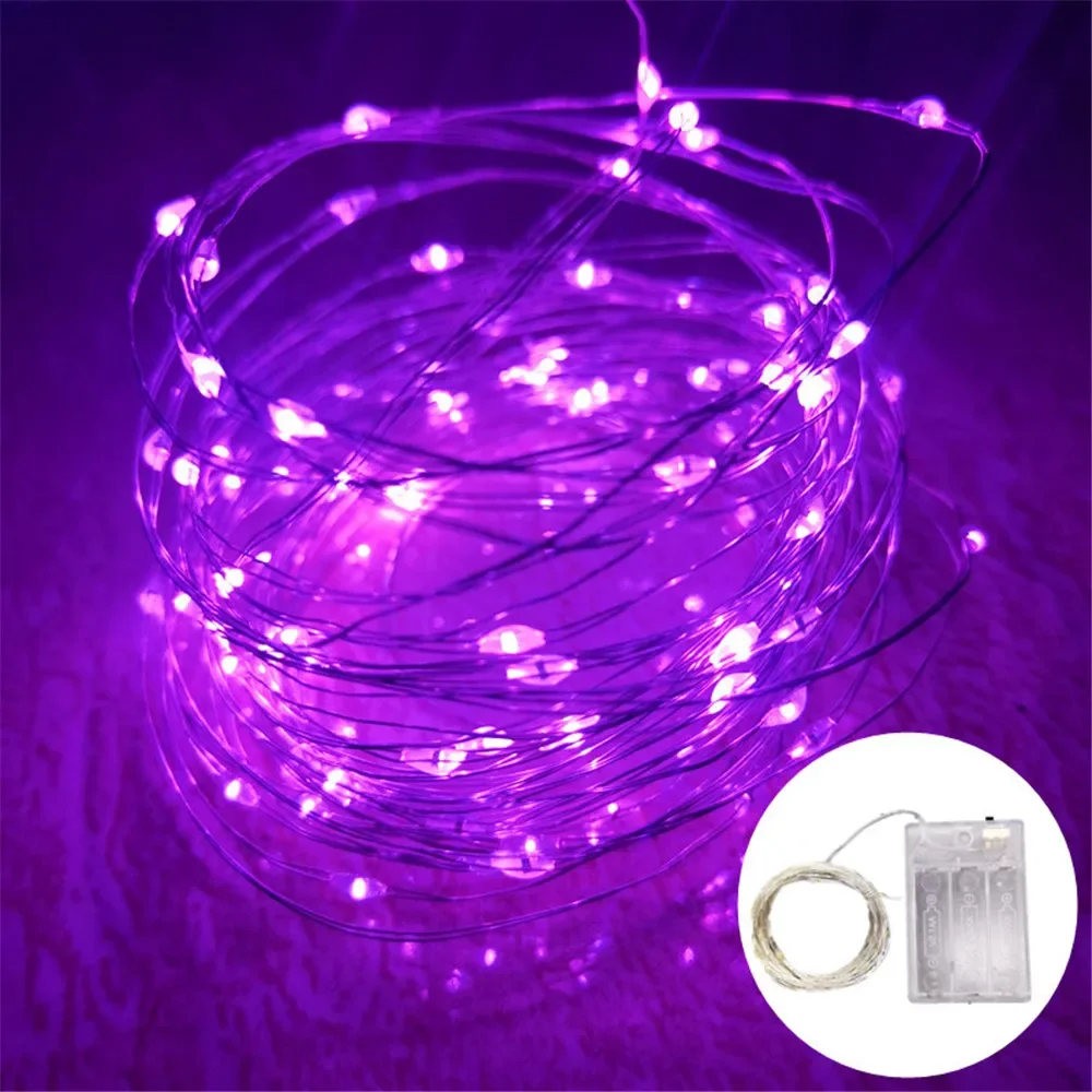 10/5M LED-kerstverlichting op batterijen Koperdraad Garland Lichtslingers Outdoor Garden Party Wedding Lights Christmas Decor: Warm White / 300w