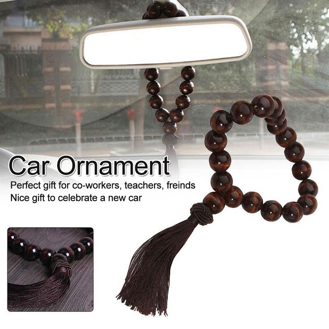 Auto versnellingspook houten boeddha kralen auto decoratie voor hyundai creta  ix25 sonata lf tucson