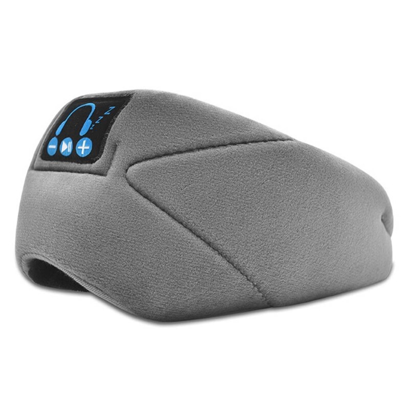 Bluetooth Wireless Relieve Fatigue Shading Sleeping Eye Mask Music Headphones Soothing Noise Reduction Sleep Aid Goggles: Grey