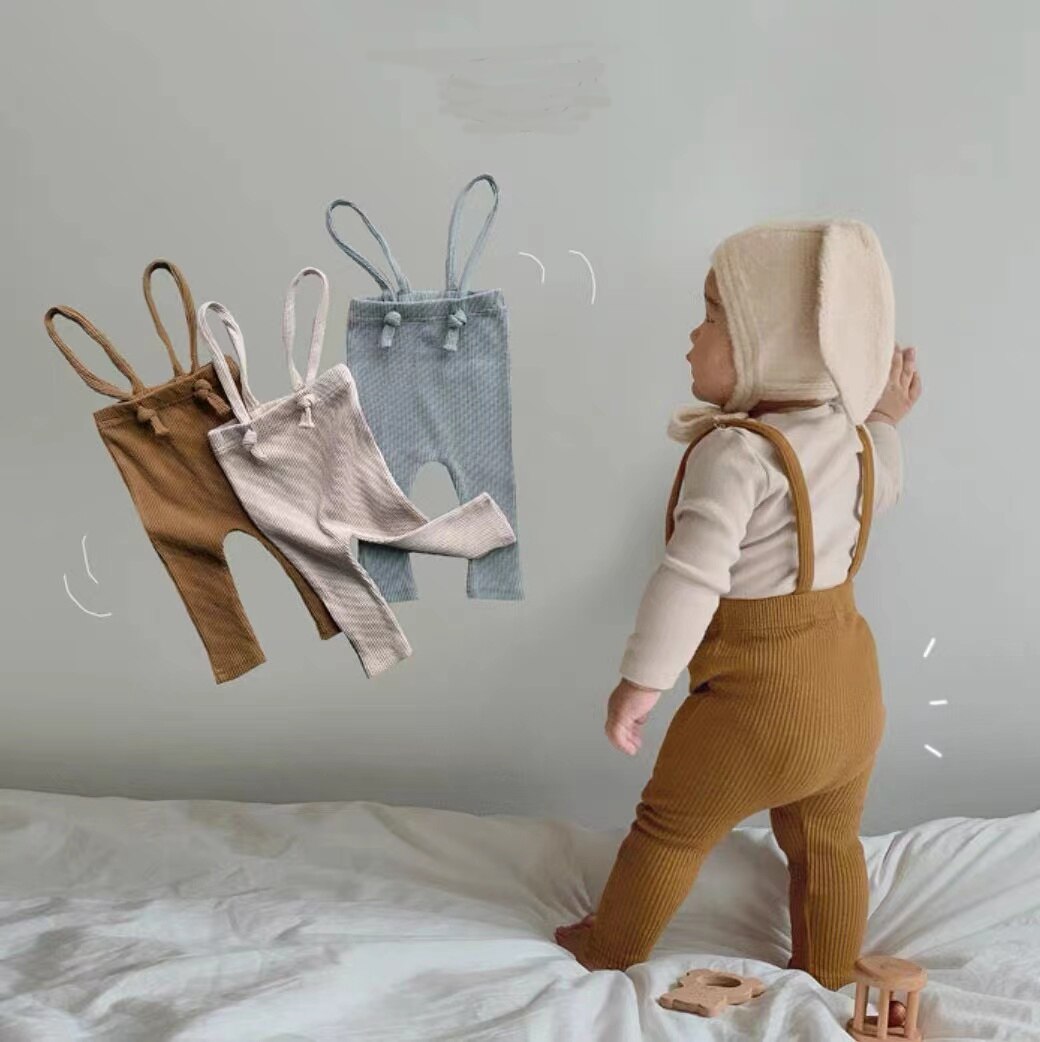 Koodykids 2022 Baby Meisjes Jongens Solid Soft Broek Lente Baby Jongens Broek Overalls Peuter Jongens Kleding Herfst