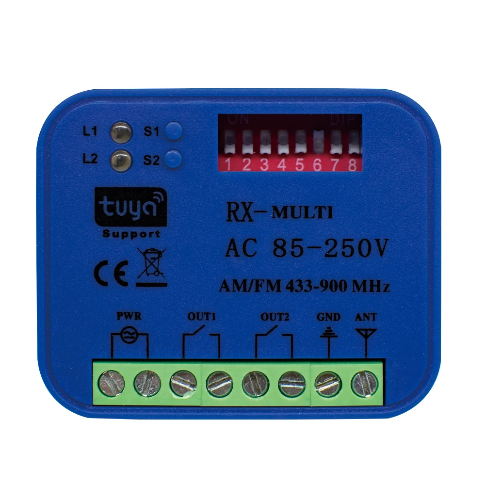 Tuya WiFi RX MULTI 868MHZ Remote Control SOMMER 4020 4026 TX03-868-2/4 868MHZ For Sommer 4031 4011 Garage Door Receiver 8122: Yellow