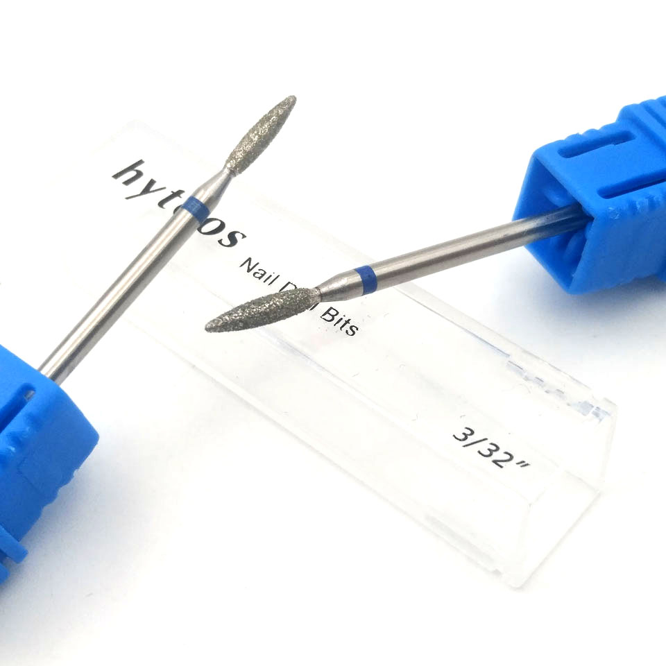 HYTOOS stożek diamentowe wiertło robić paznokci 3/32 "obrotowy rzep manicure frezy narzędzia robić Pedicure akcesoria robić wiertarki elektrycznej paznokci młyn-H0210D