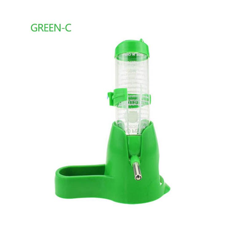 Hamster Water Bottle Small Animal Accessories Automatic Feeding Device Food Container 3 Styles 1 Pc Pet Drinking Bottles: green-C