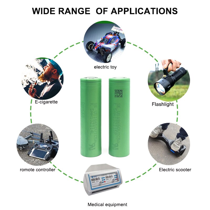100% Original 18650 2600mAh 25A 3,7 v Lithium-ionen-akku VTC5A 18650 flache/Geschmack oben für Energie Werkzeug/taschenlampen