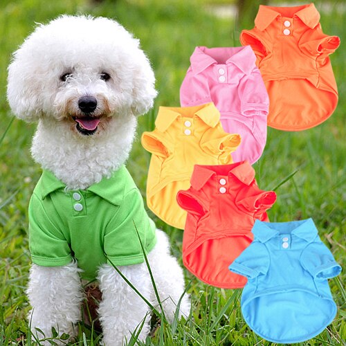 ! Cute Pet Puppy Polo Shirt Kleine Hond Kat Pet Kleding Kostuum Apparel T-Shirt