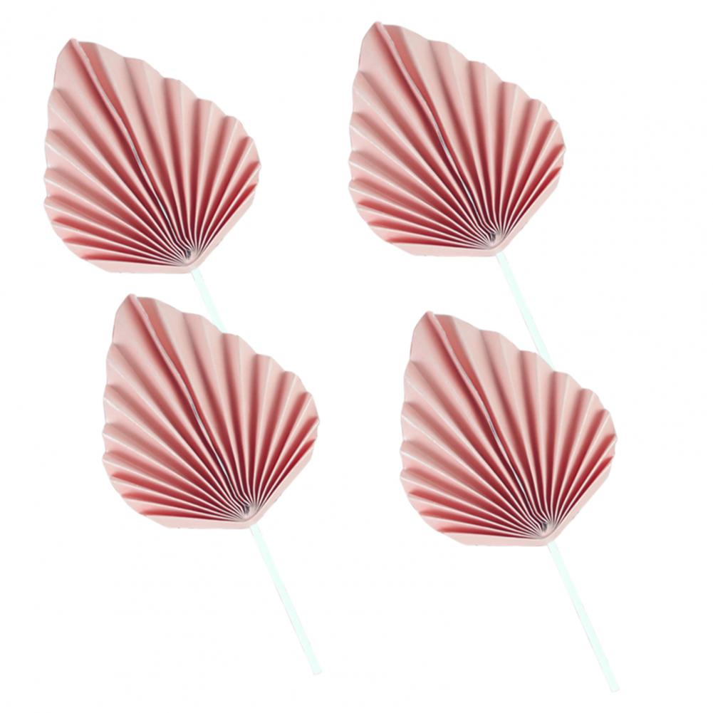 4 Set Nuttig Soft Touch 5 Kleuren Topper Decor Mini Imitatie Palm Bladeren Taart Decoratie Partij Levert Taart Decoratie