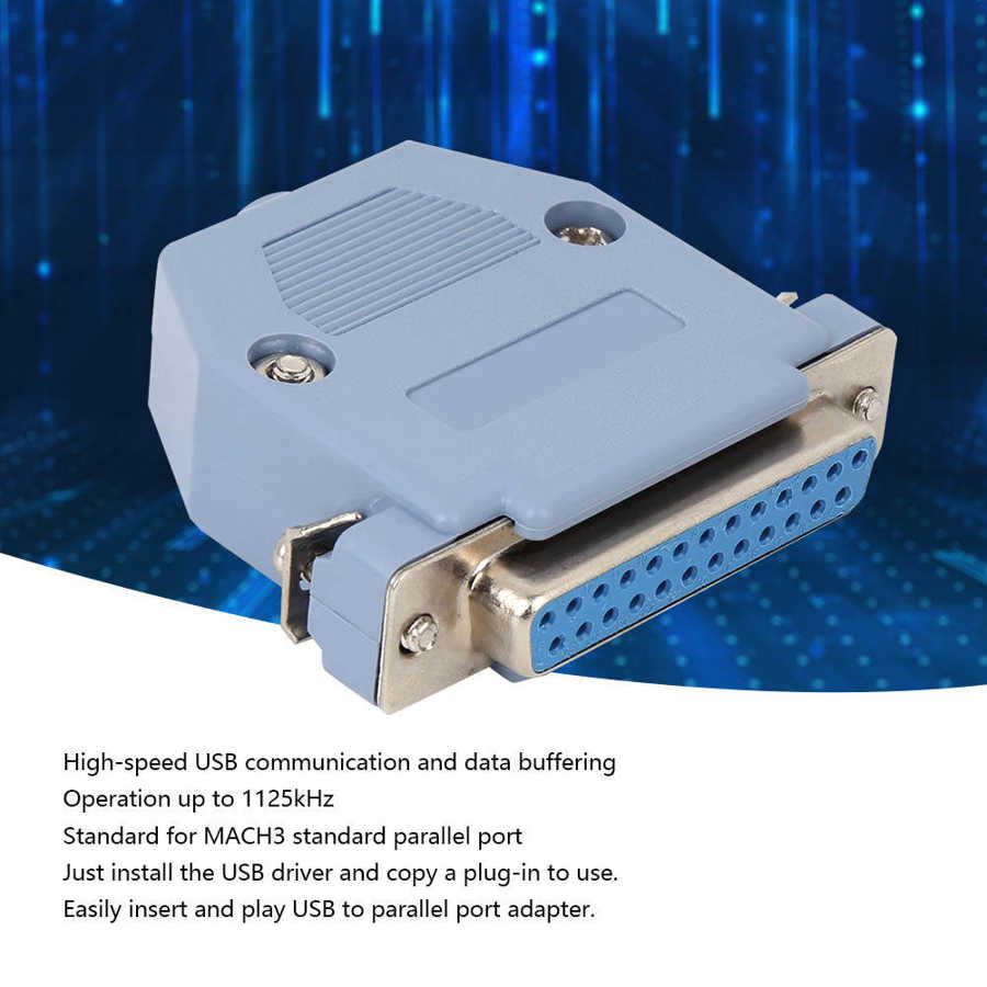 Plastic USB To Parallel Converter Cable CNC USB Controller For UC100 High Speed Adapter Combined with MACH3