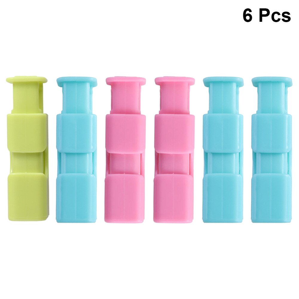 6 stuks voedselsluitklemmen voor vershoudklemmen (willekeurige kleur)