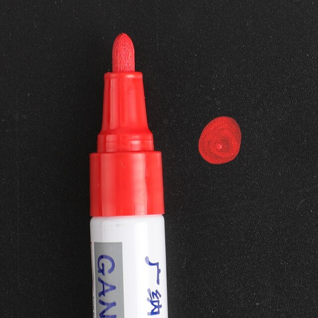 Pneu de roue de voiture peinture huileuse stylo pour bmw e46 renault nissan juke hyundai solaris volvo s40 nissan qashqai j10 opel astra g: Rouge
