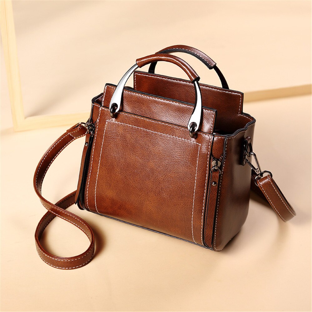 Luxe Zachte Lederen Handtas Vintage Vrouwen Tassen Schouder Crossbody Tassen Voor Vrouwen Messenger Bag Vrouwelijke