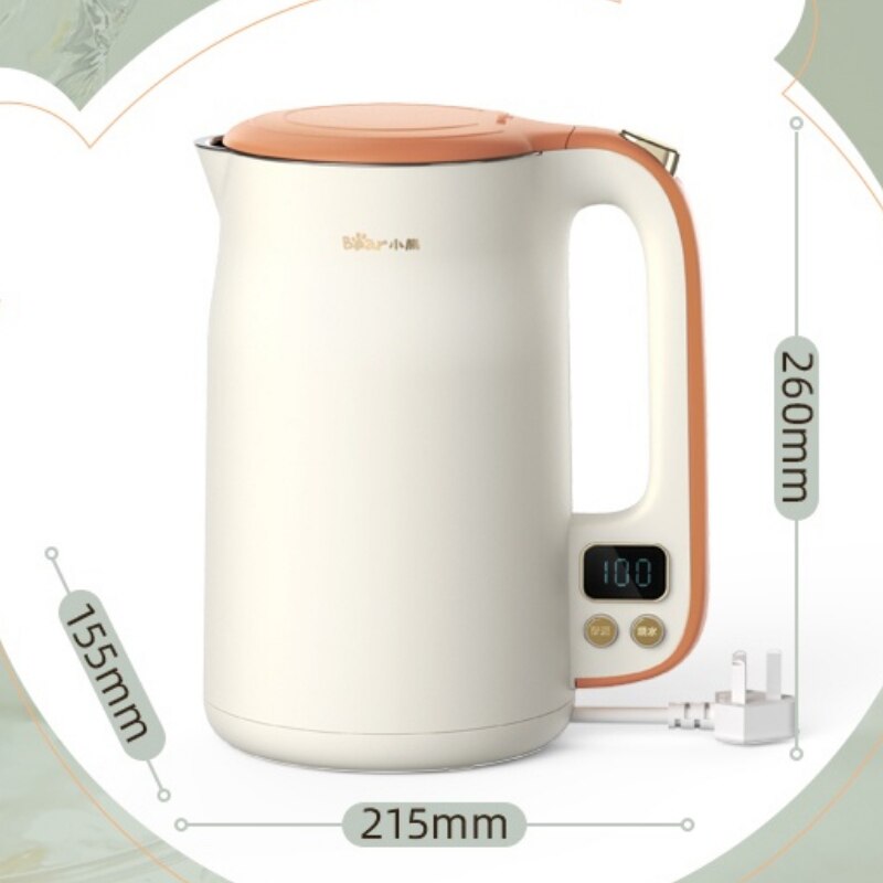 Bear Variable Temperature Electric Kettle 1.7L Tea Coffee Keep Warm Function Boil-Dry Protection Kitchen Appliances ZDH-C17V3