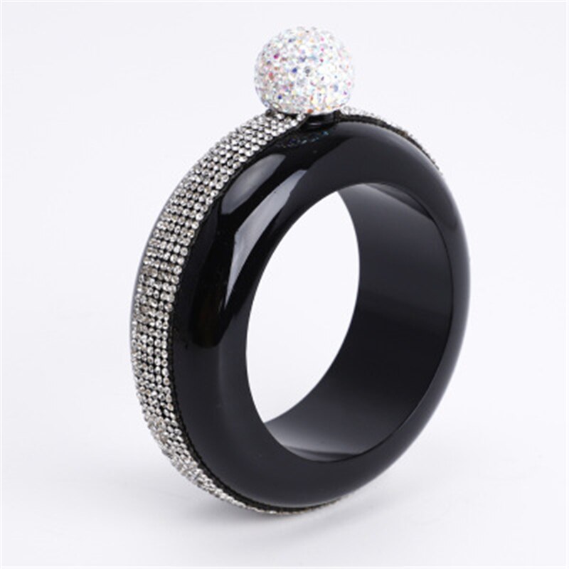 3.5oz Bangle Bracelet Hip Flask with Funnel Stainless Steel Alcohol Whiskey Hip Flask Pocket Flagon Chic Drinkware: A