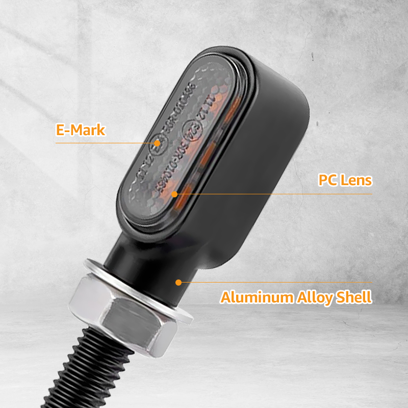 Clignotant de moto 12V 8mm LED clignotants indicateur clignotant lumières 3LED 6LED pour Honda pour Yamaha pour café Racer