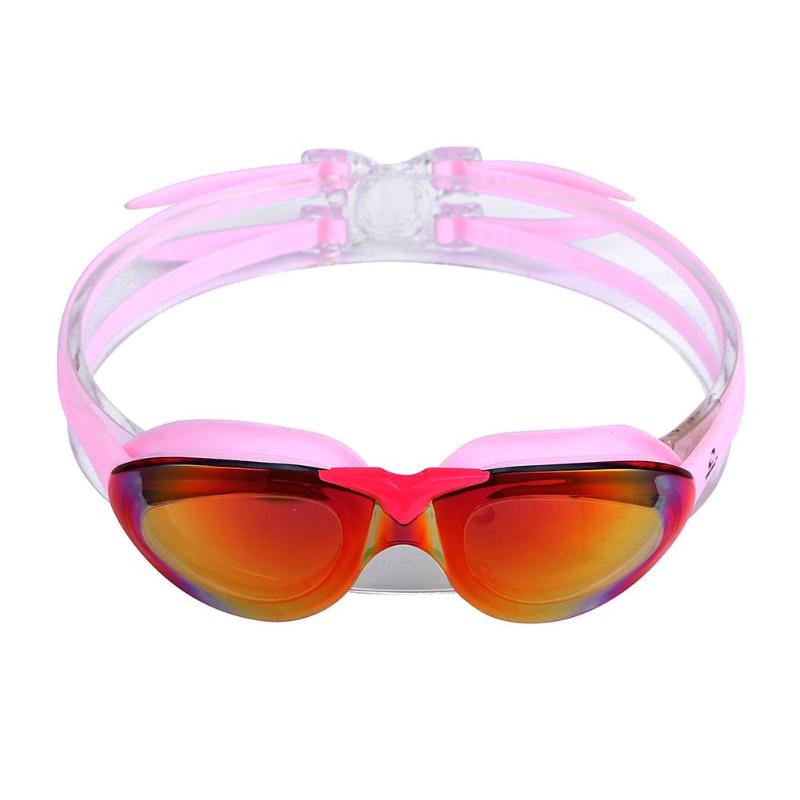 Woman Plating Swimming Goggles Anti-Fog UV Protection Adjustable Waterproof Silicone Glasses Eyewear: Default Title