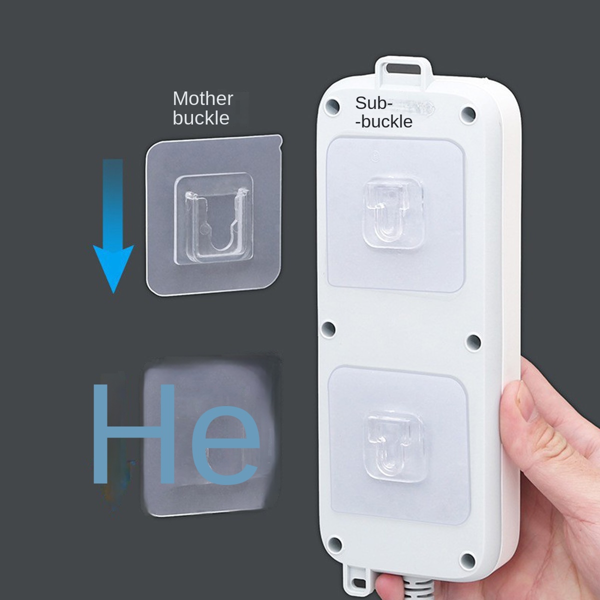 10/20sets multifunctional universal hooks, snap fasteners, bathroom shelf auxiliary adhesive hooks, power strip router organizer