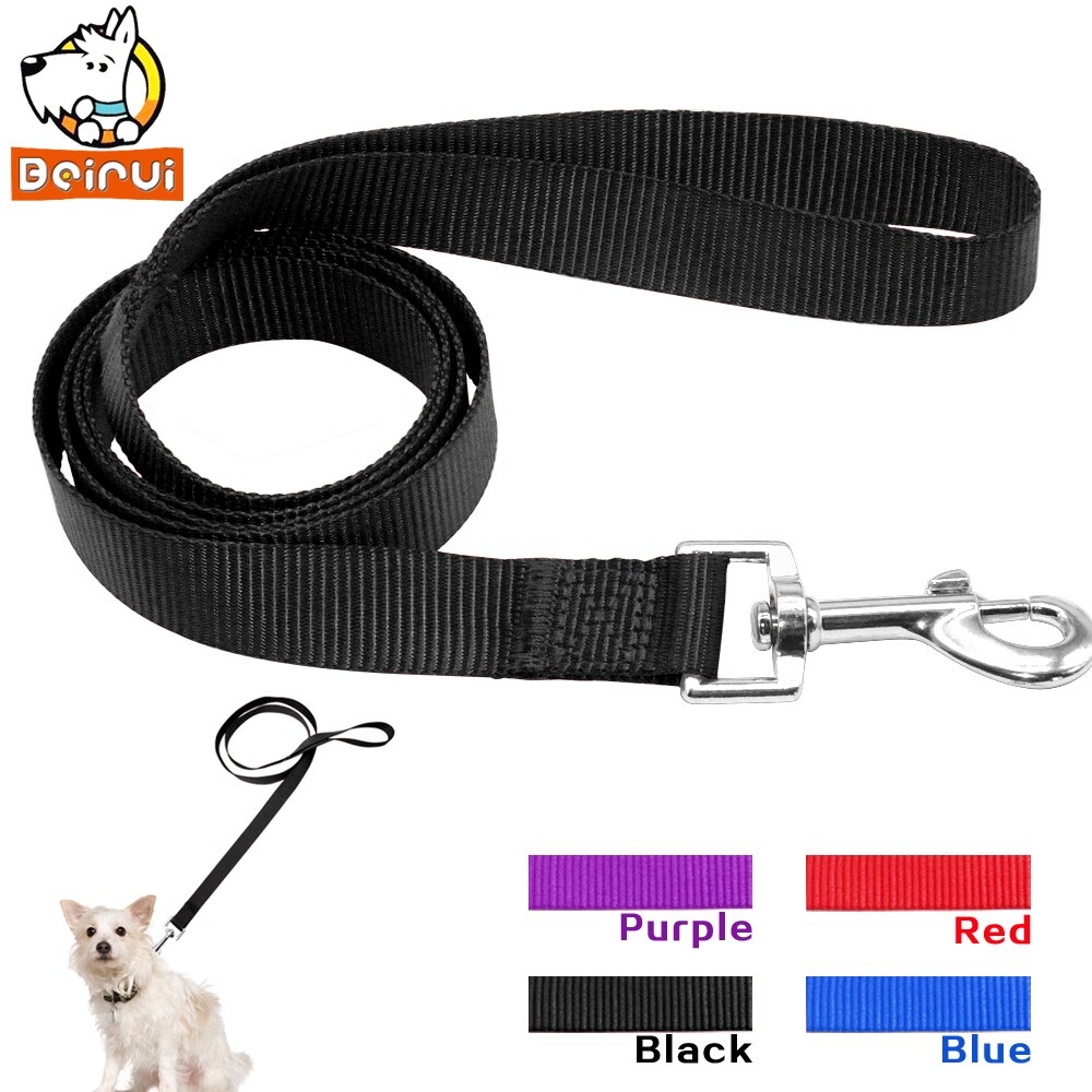 48 " slidstærk nylon hundesnor med lang snor til daglig gåture 3 farver 3 størrelse til hvalpe små hunde