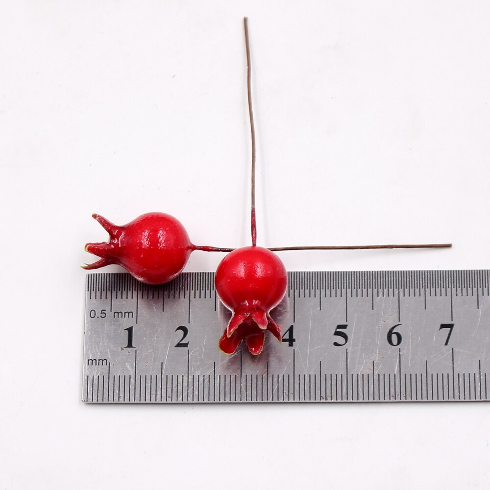 10Pcs/lot Mini Plastic Artificial Pomegranate Flowers For Wedding Party Decoration DIY Craft Christmas Decor Accessories