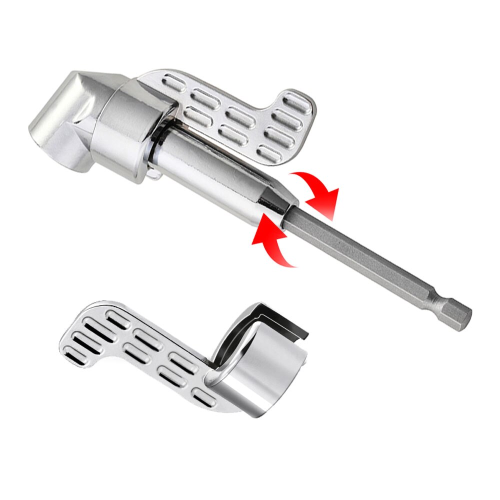 105 Degree Angle Screwdriver Set Holder Adapter Adjustable Bits Nozzles for Screwdriver Bit Right Angle Head Hex Bit Socket 1/4'