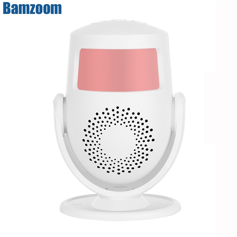 Security Alarm Doorbell Home Security PIR Motion Detection Welcome Chime Doorbell Anti-theft Alarm System Strobe Light Greet