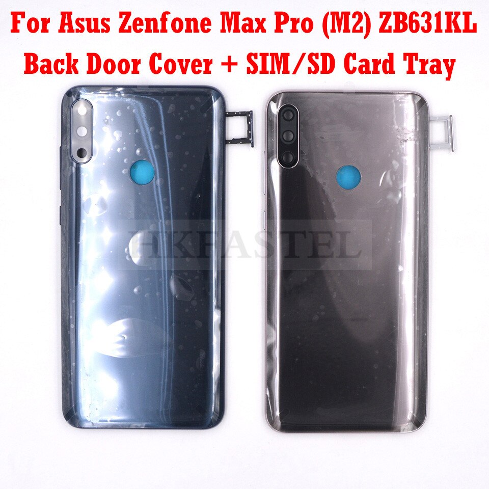 Novo original zb631kl habitação para asus zenfone max pro (m2) zb631kl voltar bateria porta capa sim cartão sd bandeja botão de volume de energia