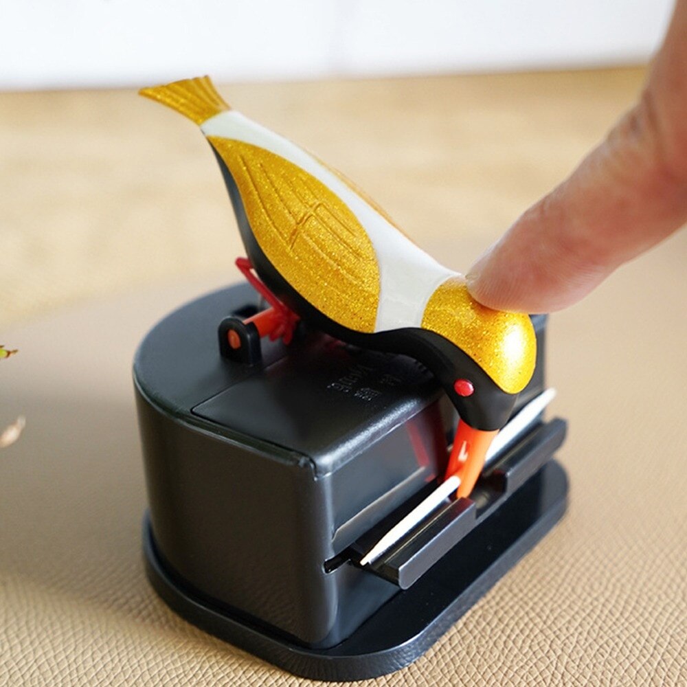 Nyeste fugl tannpirker beholder automatisk tannpirker dispenser tannpirker holder oppbevaringsboks skrivebord dekorasjon kjøkken tilbehør