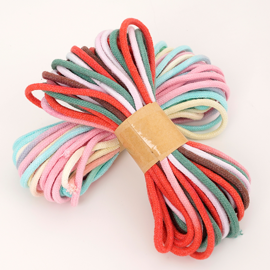 1 szt. 3mm Gruby Gradientowy Tęczowy Sznurek Bawełniany 10M Kolorowy Pleciony Sznurek robić DIY Biżuterii Makramy Bransolet Naszyjników i Rękodzieła