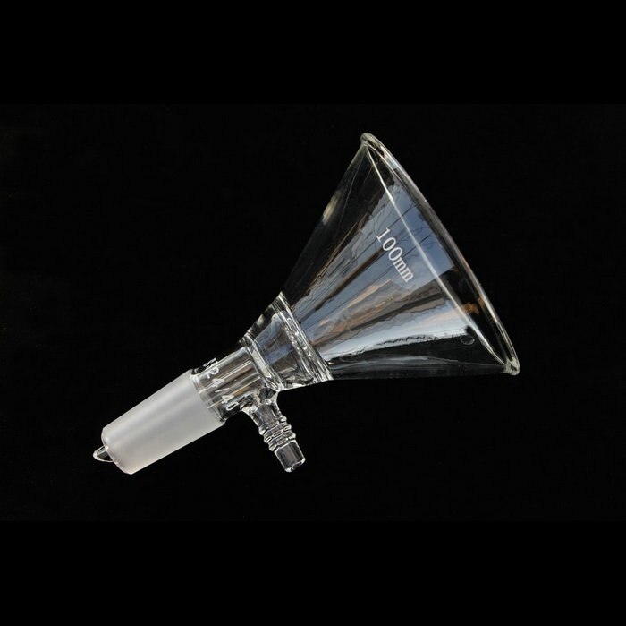 1 Uds embudo de succión triangular de filtro cónico de vidrio transparente de 100mm embudo de succión para uso en laboratorio suministro para experimento