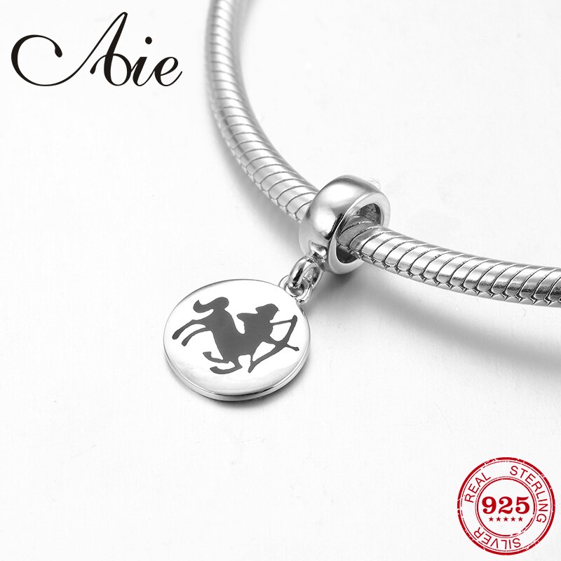 925 Sterling Silber Schütze 12 Konstellation Sternzeichen Fit Original Europäischen Charme Armband Schmuck Machen