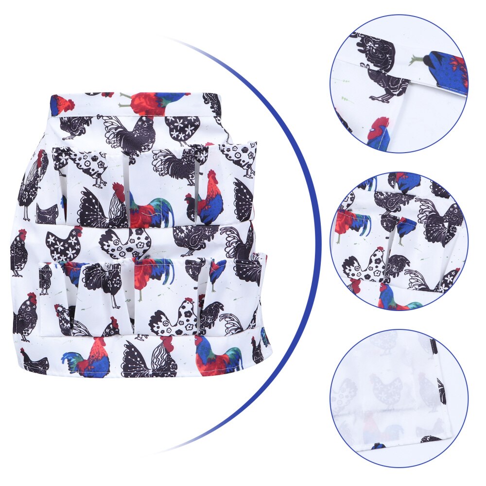 Chicken Egg Collecting Apron Pockets Hen Duck Goose Dove Eggs Holder Apron: B2