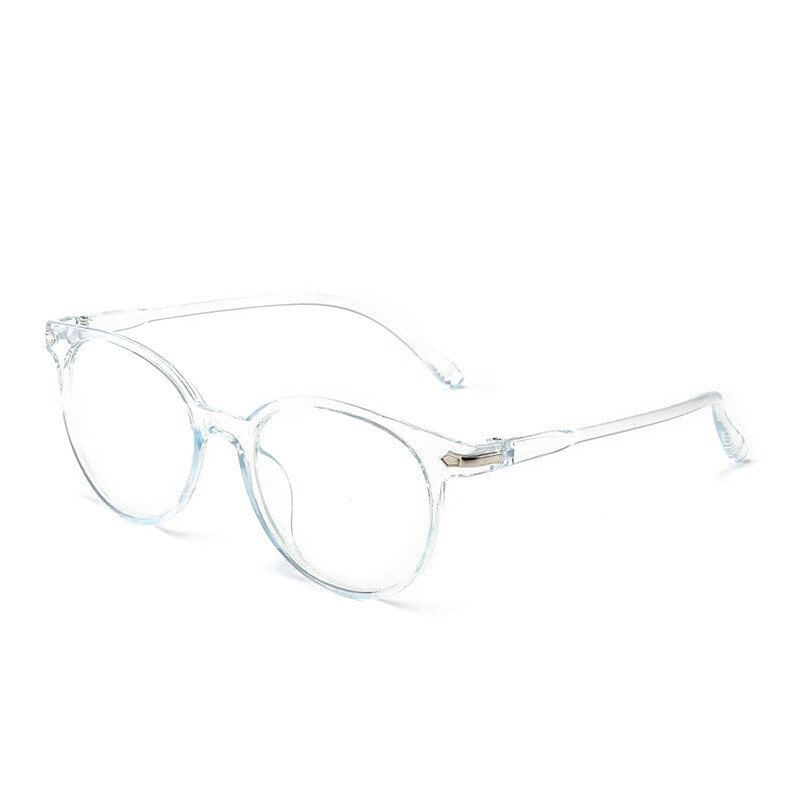unisex Anti Blau Licht Brillen Computer Gläser retro Runde Brille Rahmen Herren Null Dioptrien literatur Gläser Schnelle: Blau