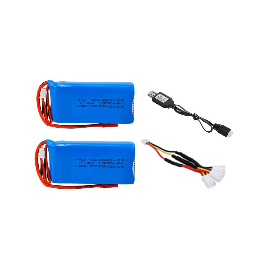 7,4 V 1500mah Lipo batería para WLtoys V913 L959 L969 L979 L202 L212 A959 12428 HJ816 HJ817 RC piezas del coche 903462 batería + cargador: Rojo