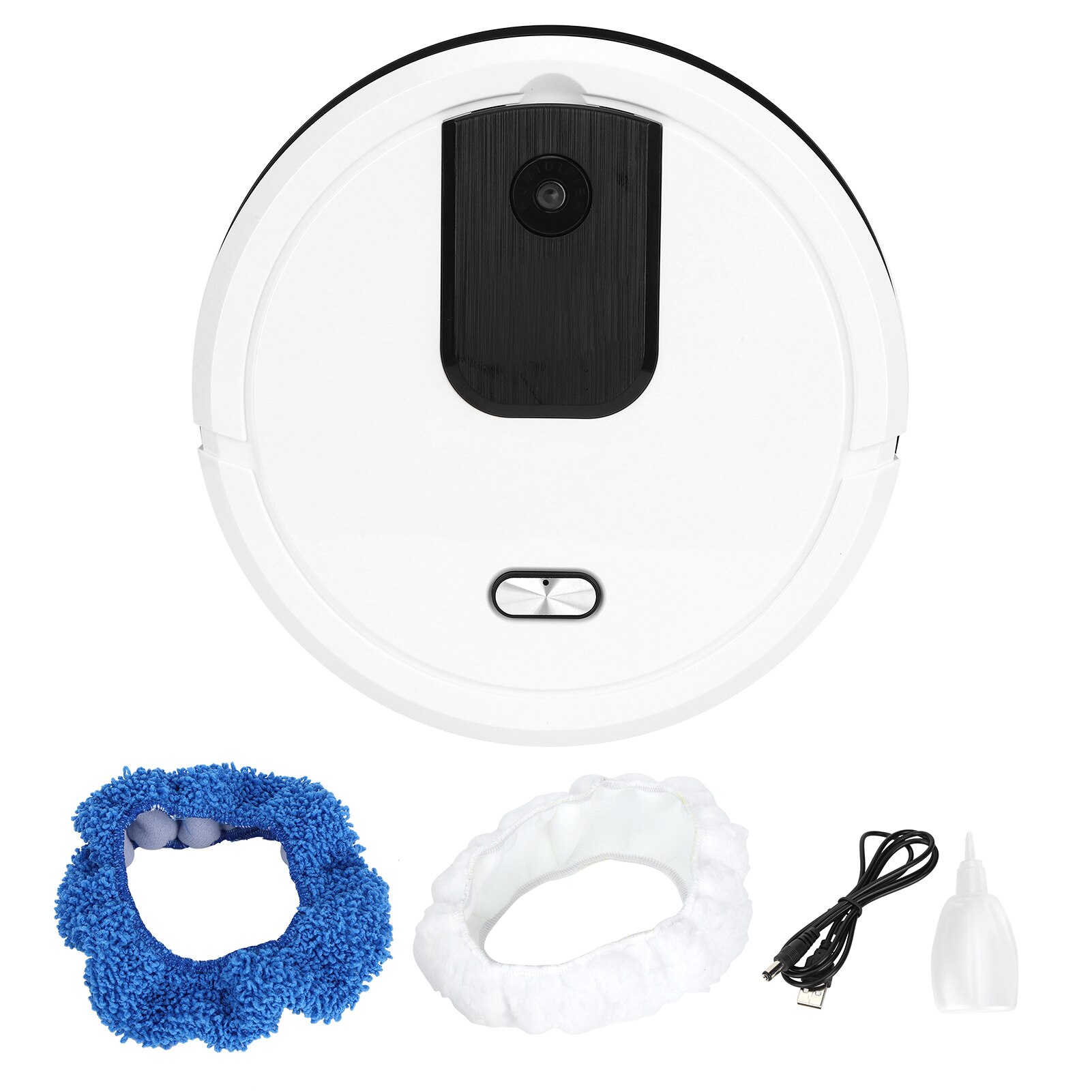 Household Vacuum Cleaner Robot Wet and Dry Cleaning Sweeper Rechargeable Sweeping Machine Automatic Automotive Mopping Appliance: White