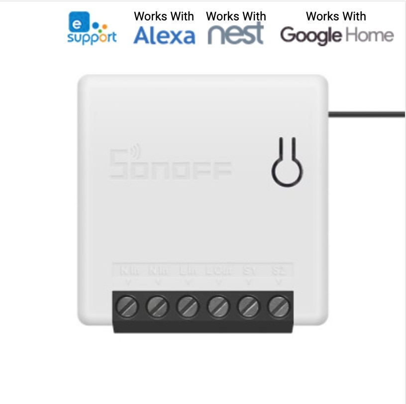 Sonoff-mini interruptor wi-fi, interruptor inteligente bidirecional, automação da casa, controle remoto, funciona com alexa, 1 a 10 unidades