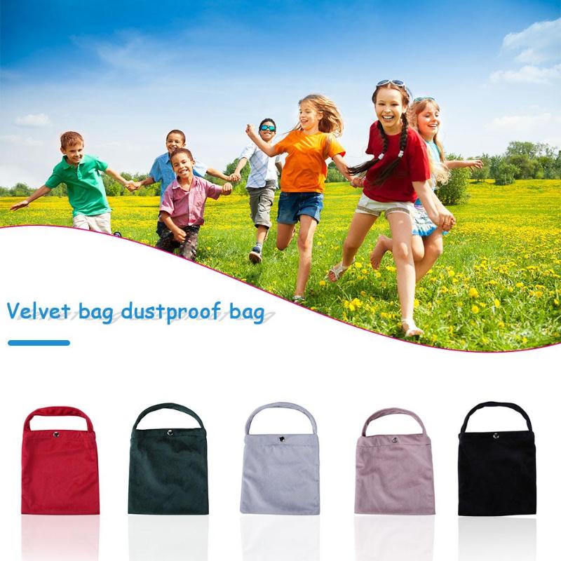 Baby Groceries Toys Portable Smooth Nordic Style Velvet Toy Storage Bag Pretend Play Pocket Handbag Dust Bag