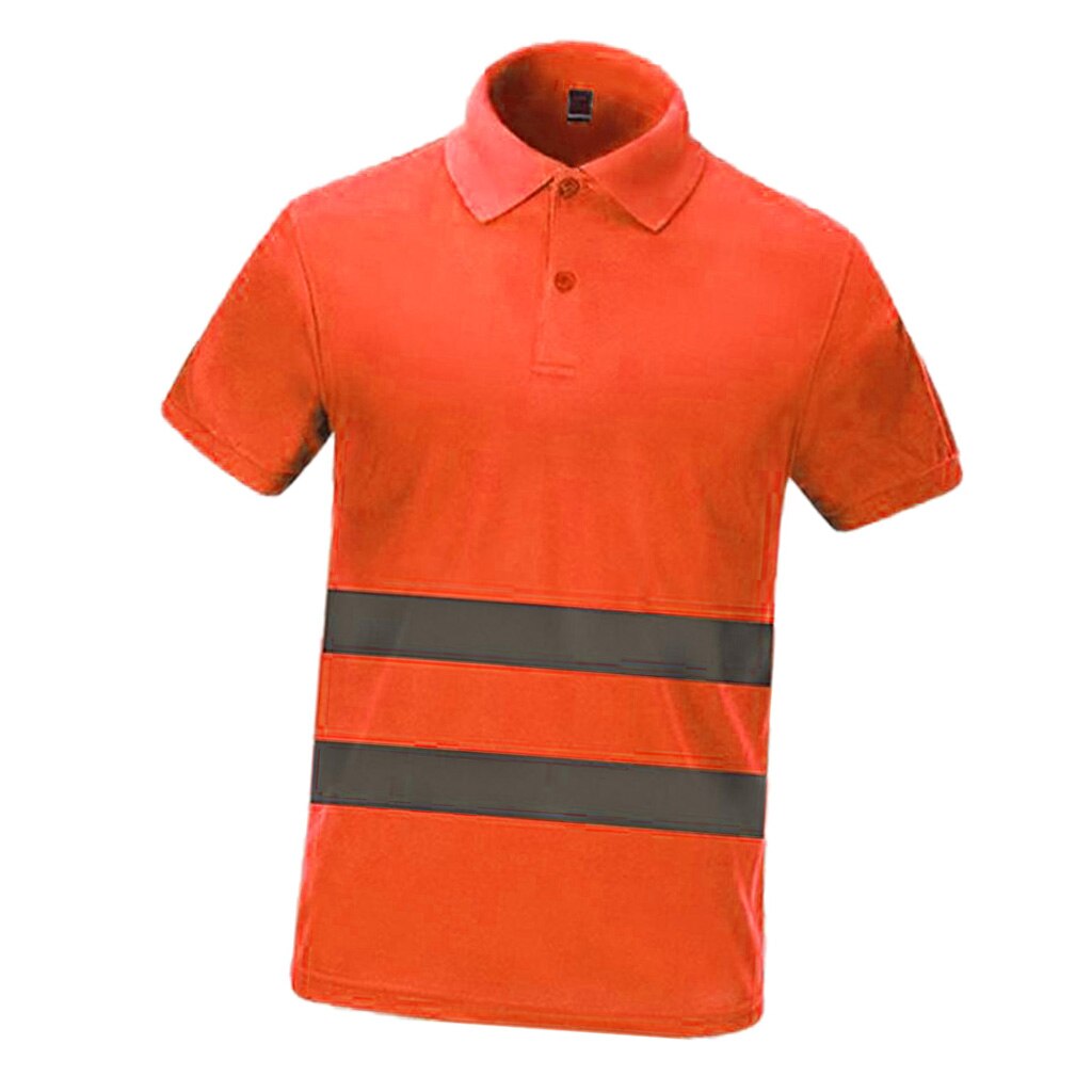 Hi Vis T Shirt Reflective Safety Short Sleeve HIGH Visibility: Orange XXXL