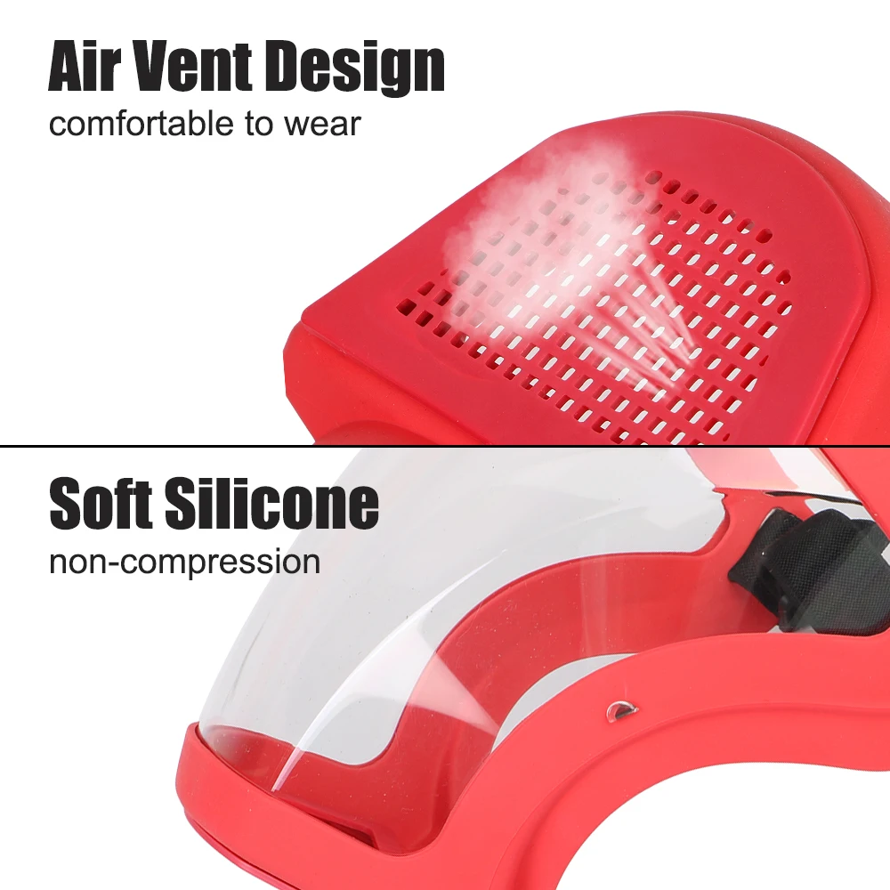 Masque de protection facial complet, tête transparente, couvercle de protection pour les yeux, lunettes, visières d'écran, Anti-poussière, coupe-vent, Anti-buée, outils de cuisine