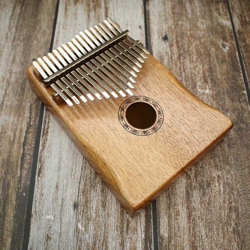 Type 17 Key Kalimba African Solid Wood Thumb Finger Piano Sanza Mbira Calimba Play with Guitar Wood Musical Instruments: Model 2