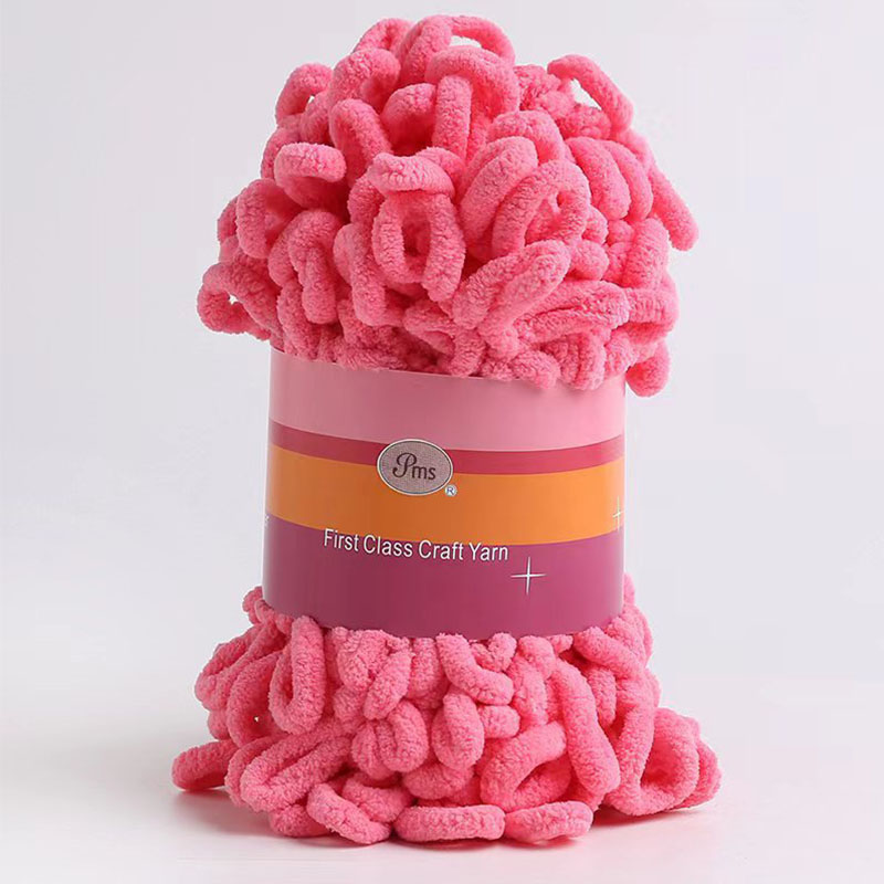 Hilo grueso de chenilla para tejer a mano, 100G, para manta de ganchillo, alfombra, manualidades: Naranja