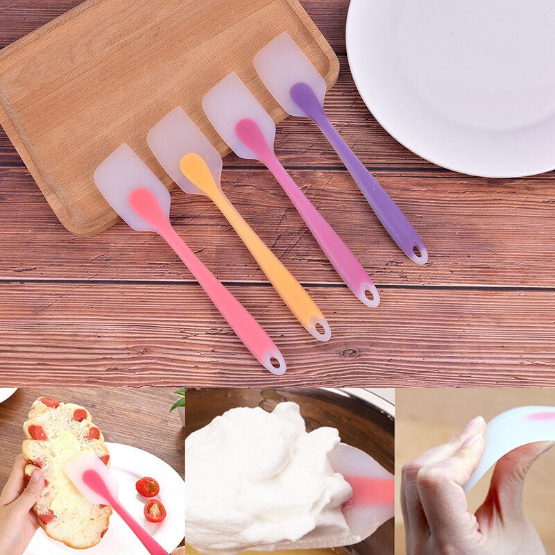 Silicone Cake Cream Butter Spatula Mixing Batter Scraper Brush Baking Cook Tool