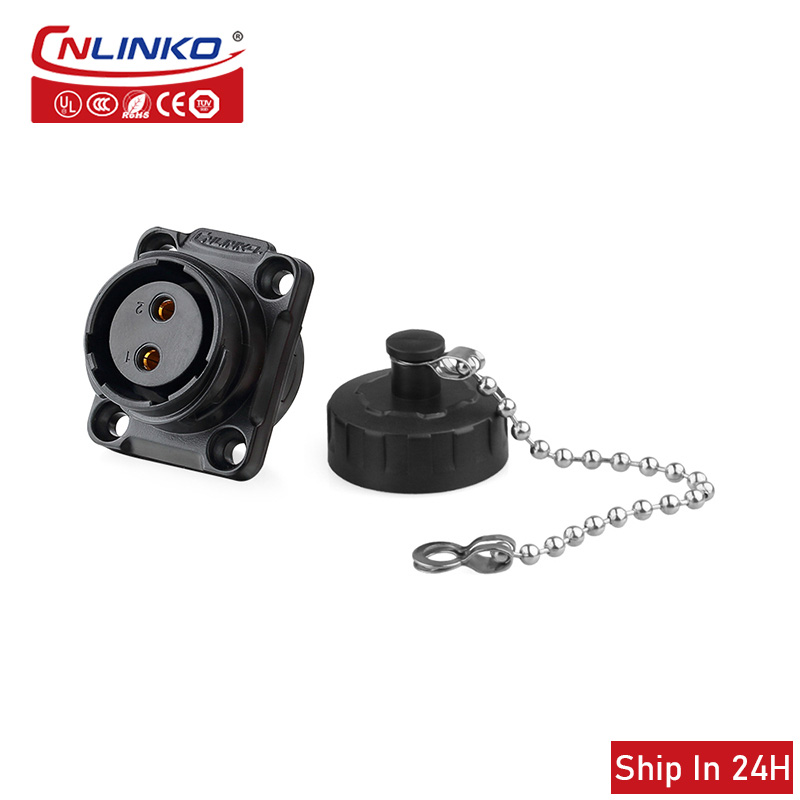 Cnlinko YM20 M20 2 3 4-pins connector draadconnector Waterdichte kunststof elektrische stopcontact Voedingsconnector