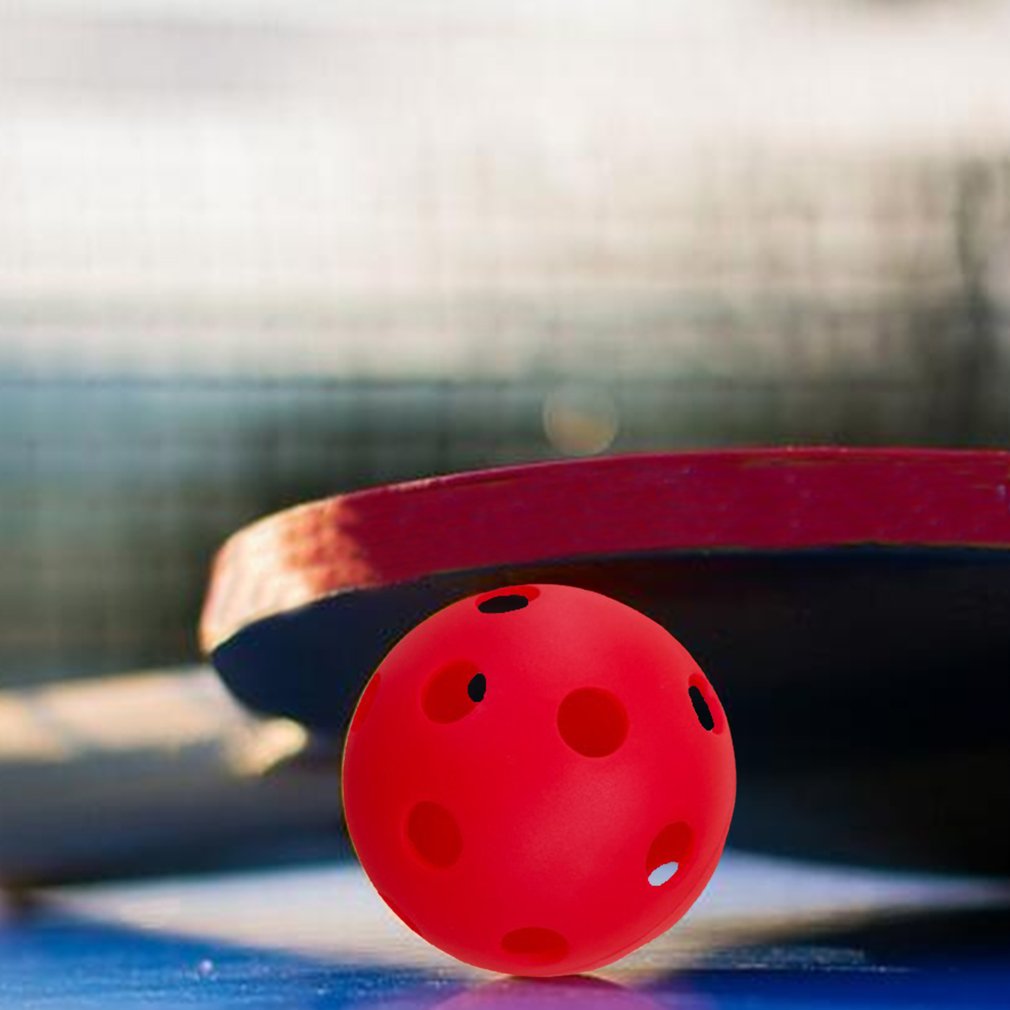 3 Stuks Geperforeerde Pickleball Rode Pickleball Bal Met Gaten Speelgoed Bal Voor Indoor En Outdoor Rechtbanken