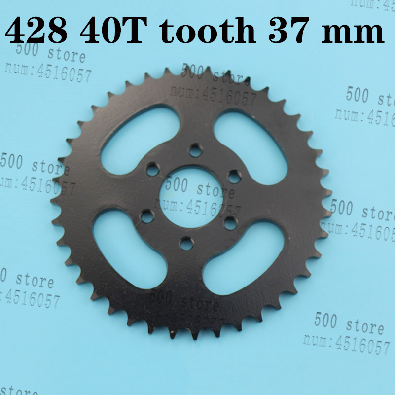 good Black Steel sprocket 428 40T tooth 37 mm 6 hole rear chain sprockets for 4 wheel ATV Motorcycle