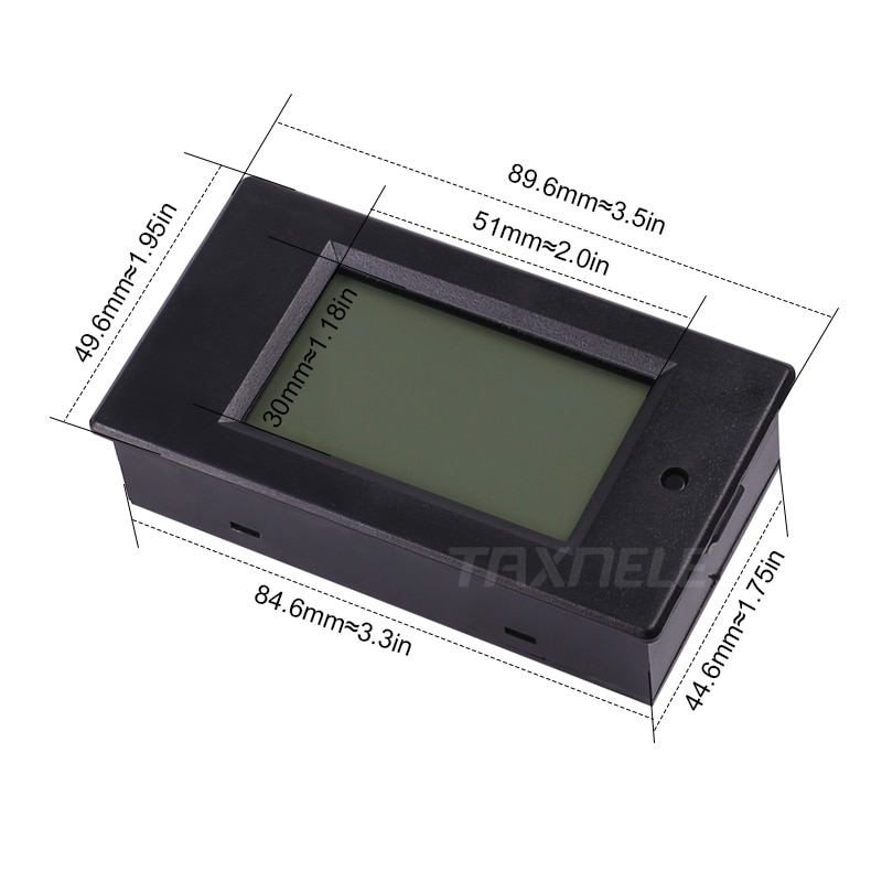 DC Voltmeter Amperemeter Power Energy Digital Voltage Current Meter LCD 4 inch DC 6.5-100V 20A 50A 100A met Shunt