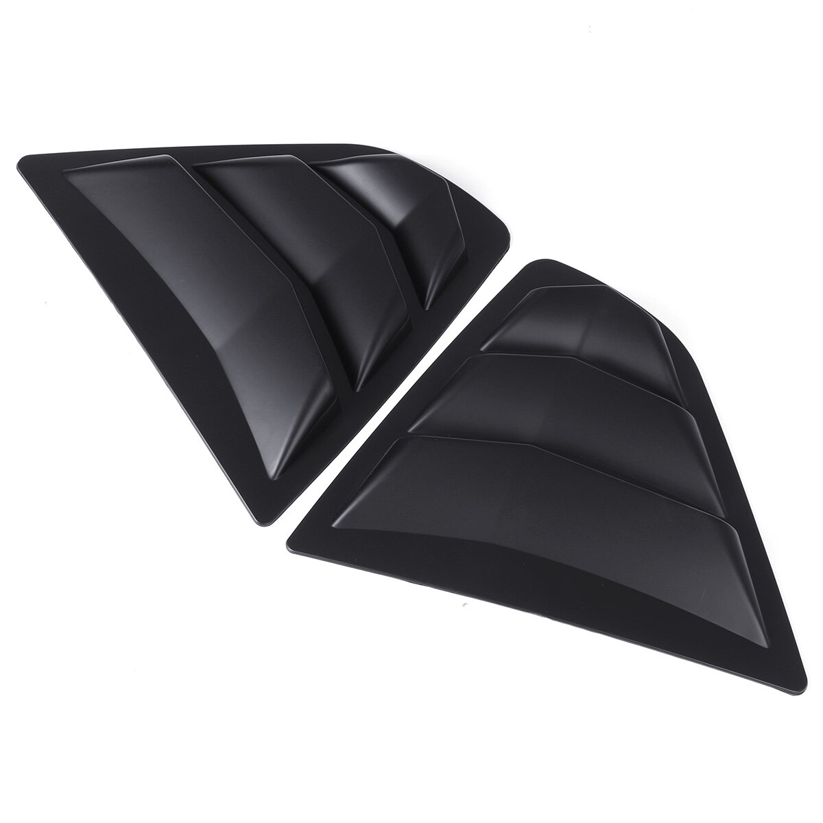 Black/Carbon Fiber Look 2pcs Car Side Rear Window Louver Shutter Cover Trim For Toyota Camry SE XSE L LE XLE